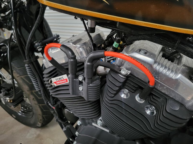 Ton's Performance Orange 10mm Thick Spark Plug Wire Compatible with Harley-Davidson Forty Eight Iron 883 Seventy Two Sportster 883 1200 with Coil Relocation 2007+, 07XLRELO-OR-10MM - Image 3